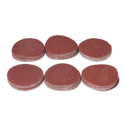 China 50mm Surface Polishing Aluminum Oxide 40-5000 Grit Paper Abrasive Polish 2 Inch Pad Electroplate Red Sand Paper Sanding Discs for sale