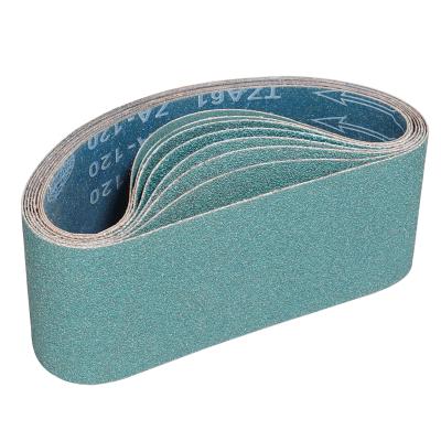 China High Efficiency High Quality100*610mm Zirconia Abrasive Grinding Sanding Belt For Floor Wood Industry for sale