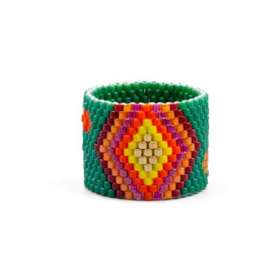 China High Quality Popular Fashion Rings Style Bohemian Rings Rice Beads Handwoven Jewelry Rings for sale