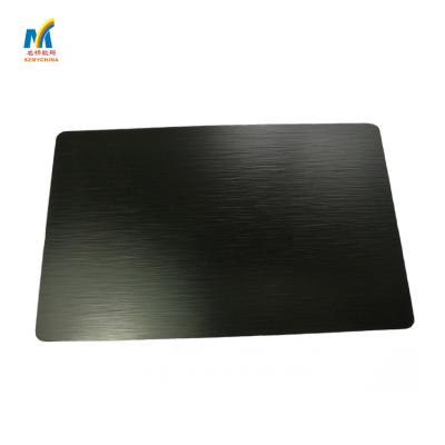 China Europe exported black brushed aluminum metal business cards laser cut name card for sale