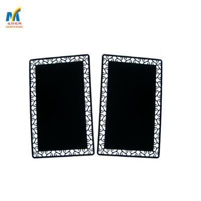 China Europe Metal Cards Double Laser Cut Black Cut Aluminum Business Card 86*54mm for sale