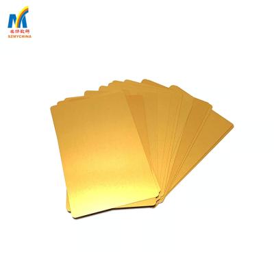 China China 3.3*2.1 Blank Sublimation Transfer Aluminum Business Card Inch / Gold Metal Business Cards For VIP Name Card for sale