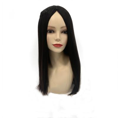 China Good Quality TP Length Women's Hair Real Remy Virgin Natural Brazilian Human Hair Medium Straight Wig for sale