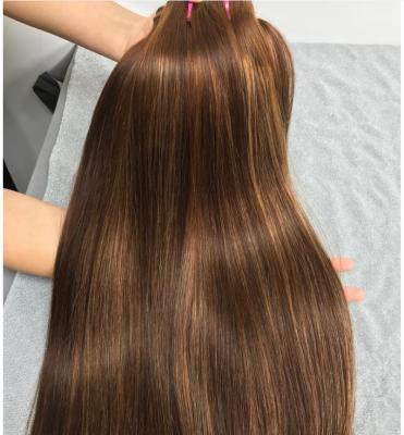 China Sew in 8 inch to 20 inch Colored Double Drawn Freestyle Indian Hair Extensions for sale