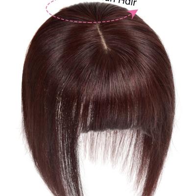 China Women Straight Hair Bq Hair Piece Wig Indian Remy Real Human Hair Toupee Silk Low Topper for sale