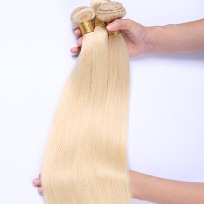 China 100% Grade Hair 10A Blonde Virgin Hair Color #613 Hair Bundles Weft Extension Blonde for sale