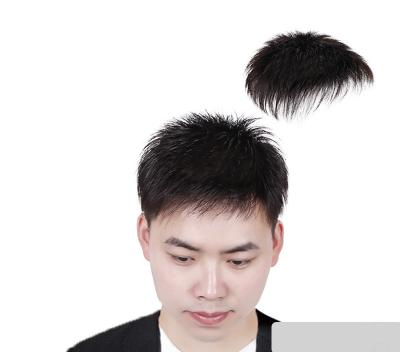 China Available Men's Hair Wigs Topper Invisible Balding Hair Patch Real Hair Hair Replacement for sale