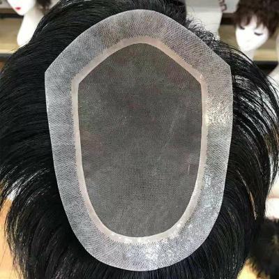 China Hair TP Men's Hair Replacement Whole Hand - Almost Bald Invisible Woven Hair Correction Hairpiece for sale