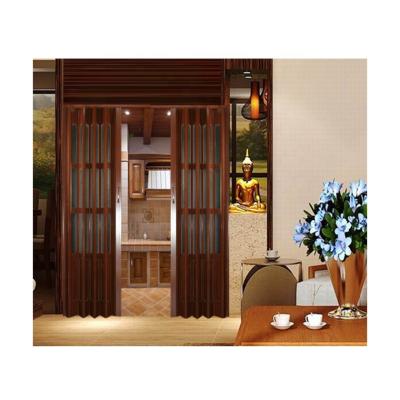 China Modern Wooden PVC Profile Sideboard Folding Partition Door for sale