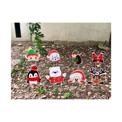 China Eco-friendly Die Cut Corrugated Merry Christmas Sign Decoration for sale