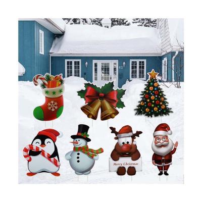 China Eco-friendly Merry Christmas Tree Yard Sign Christmas Decoration Supplies2021 for sale