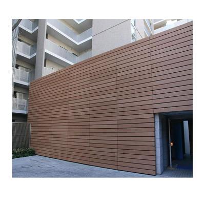 China Construction Exterior Wall Boards WPC Panels Wood Grain Wall Cladding Exterior for sale