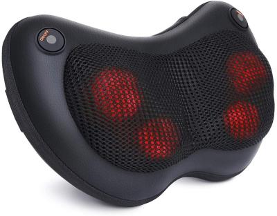 China Home Department Car Shoulder Waist Muscle Pain Relief Cervical Neck And Back Massager Pillow With Heat for sale