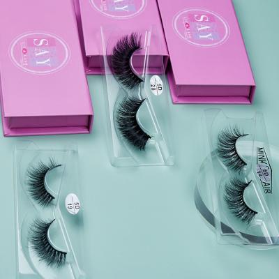 China Natural ; soft ; custom mink natural lashes lash strips eyelash charm packaging for sale