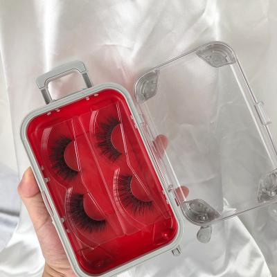 China Mink-Lash-Vendor Thick Glitter Lashes Case Mini Colorful Luggage Wrapper For 3d 5d Mink Lashes for sale