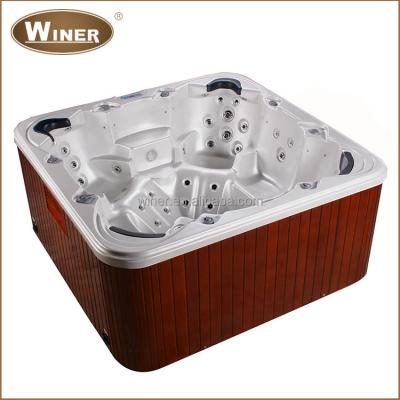 China Outdoor Acrylic Hot Tub Tub 6 People Whirlpool Free Shell Sale for sale