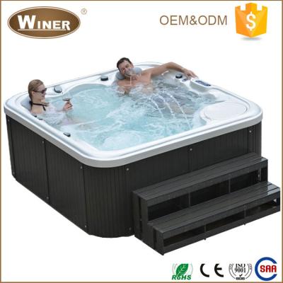 China Outdoor Luxurious Acrylic Balboa System Wirlpool Hot Tub Spa Bath Spa With Led Light Massage Hot Tub for sale