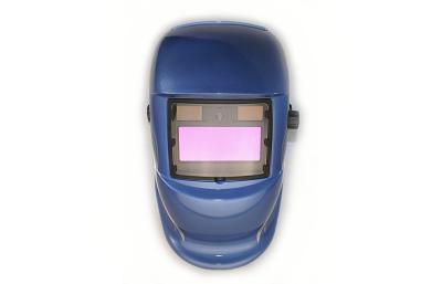 Cina Casco discurimento blu della saldatura del fronte pieno con la luce del LED in vendita