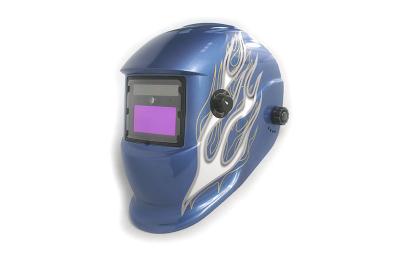 China Full Head Arc Welding Mask Blue , Solar + Cr2032 Powered for sale