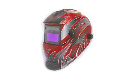 Chine Casque automatique de soudure à l'arc électrique d'ombre, couleur rouge du plastique DIN 4/DIN 9-13 à vendre