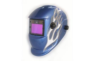 China Auto escurecimento do capacete plástico da soldadura de Tig com luz do diodo emissor de luz - azul à venda