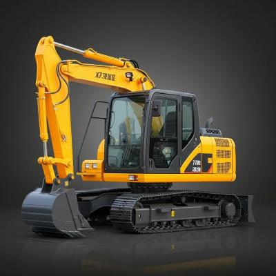 中国 7トン0.3m3の油圧クローラー掘削機 XE75DAターボ充満 販売のため