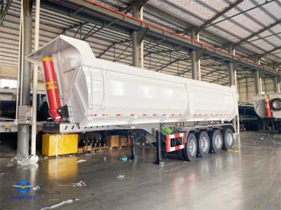 China 4 Achsen 80 Tonnen schwerer U-förmiger Dump Trailer mit Rohrlosen Reifen zum Verkauf in Guyana zu verkaufen