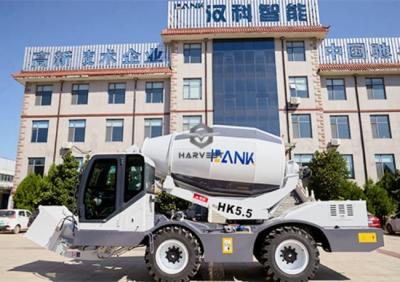 China 5.5m3 Self Loading Mixer HK5.5 Rear Wheels Steering with 115kw engine for sale