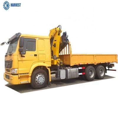 China 371hp Maschine Sinotruk Howo 6x6 10 Ton Knuckle Boom Crane Truck zu verkaufen