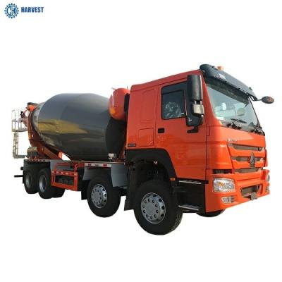 China Rechter treibender Mischer-Lastwagen SINOTRUK HOWO 8x4 371HP 14m3 zu verkaufen