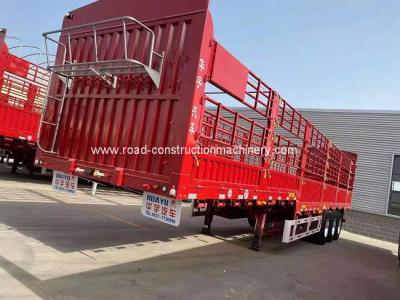 China Mola de 40 toneladas da cerca 3 Axle Semi Container Trailer Mechanical da estaca à venda