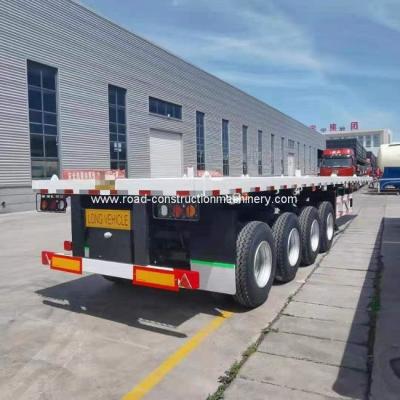 Chine Pneu du conteneur 12.00R22.5 de Ton Flatbed Semi Trailer Shipping de l'acier 60 de Q345B à vendre