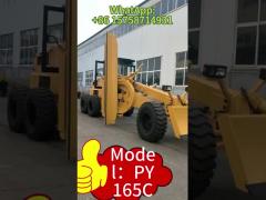125kw  Motor Grader PY165C 3660mm Blade with Cummins Engine Sale to Near Zambia