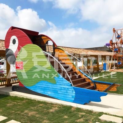 China 2020 NEW Outdoor Hot Selling Decoration Amusement Park Parrot Amusement Playground Stainless Steel Slide For Kids for sale