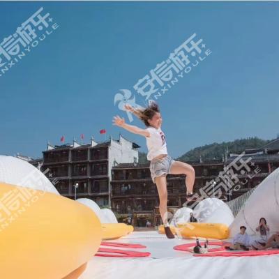 China Water Amusement Bridge HAILBS-03-003 Inflatable Trampoline Bridge for sale