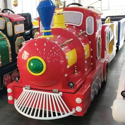 China Amusement park hot sale playground kids fiberglass+steel AX-TT16-10 electric train for sale for sale