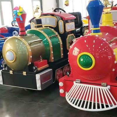 China Amusement park hot sale playground children's fiberglass+steel AX-TT16-11 electric train for sale for sale