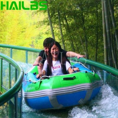 China Safe Fiberglass Material And Available Color Water Park Slide In The Sky for sale