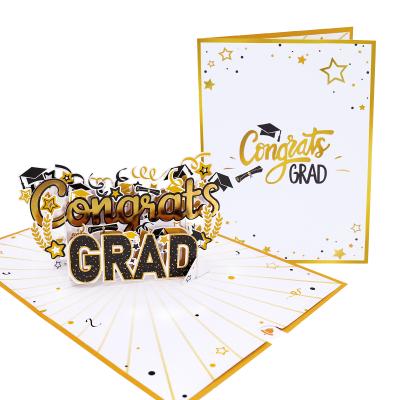 China PAPERZ Congratulations Graduation Pop Up Card Graduation Gift Graduation Party Invitation Cards Greeting Card Study Room Decoration for sale