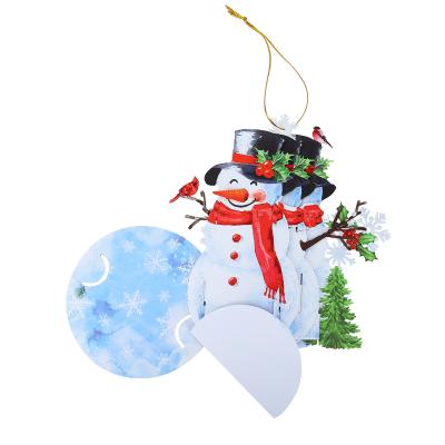 China Christmas Winter 3d Snowman Pop Up Ornament Xmas Home Decor Outdoor Christmas Decorations 2021 for sale