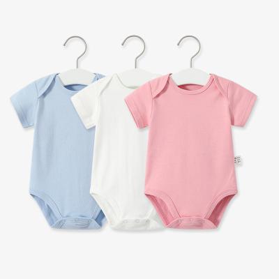 China Baby Sleepwear and Bodysuit Newborn Baby Boys Girls Short Sleeve Rompers OEM/ODM Fit Unisex Cotton Rompers Cute Baby Romper for sale