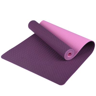 China Good printing & 2021 Eco-Friendly Trending Organic Custom Foldable Yogas Mat With Logo PVC Yoga Mat Eco Friendly One 6mm Anti Slip Products Fitness for sale