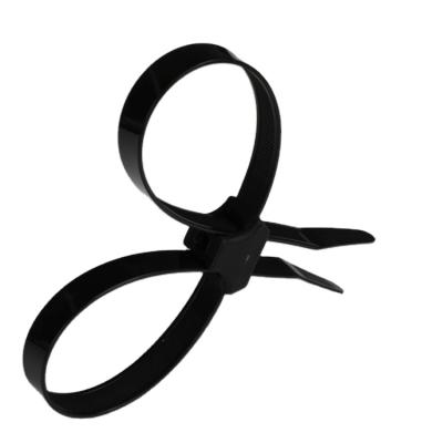 China Self Locking Best Selling Goods Using Double Cable Ties Releasable Font Nylon 66 Plastic Buckle Cable Ties for sale