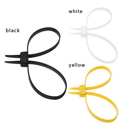 China JAGASL Hot Selling Nylon Double Loop Disposable Nylon Zip Ties Plastic Cable Ties for sale