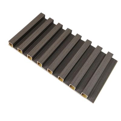 China Modern 160*24 3m building wood plastic composite pvc cladding exterior Other board 3d wpc fluted decorative interior wall panels for sale