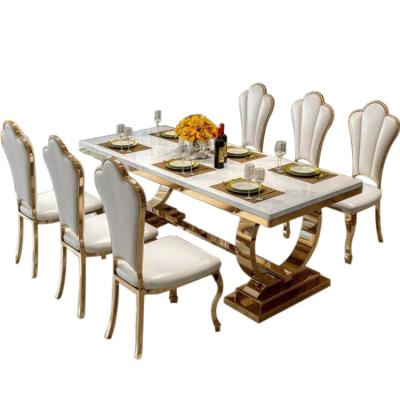 China Contemporary Custom Modern Classic Design Hotel Metal Restaurant Dinning Table and Chair Set for sale