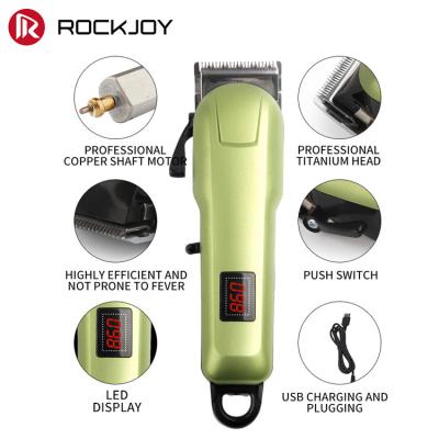 China Digital Display Commercial Plug and Play Rechargeable Men's Electric Hair Clipper for sale