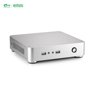 China Realan Industrial Thin Client Mini PC Aluminum Barebone Industrial Mini Computer for sale