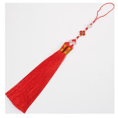 China Hanging Decorations Lucky Oriental Pendant Ornaments Traditional Red Mobile Phone Tassel for sale