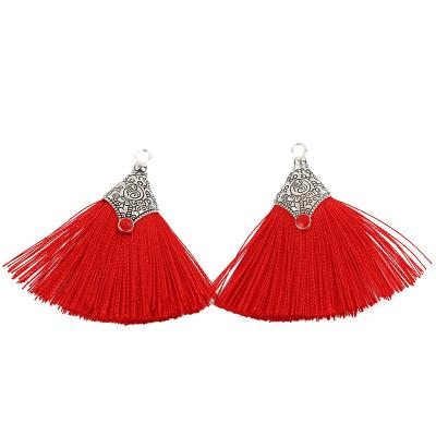 China DIY Jewelry Making Wholesale Small Circle Colorful Tassel Fringe Garland Trim 30mm Mini Cotton Tassel Earring Decoration Supplies In Stock for sale